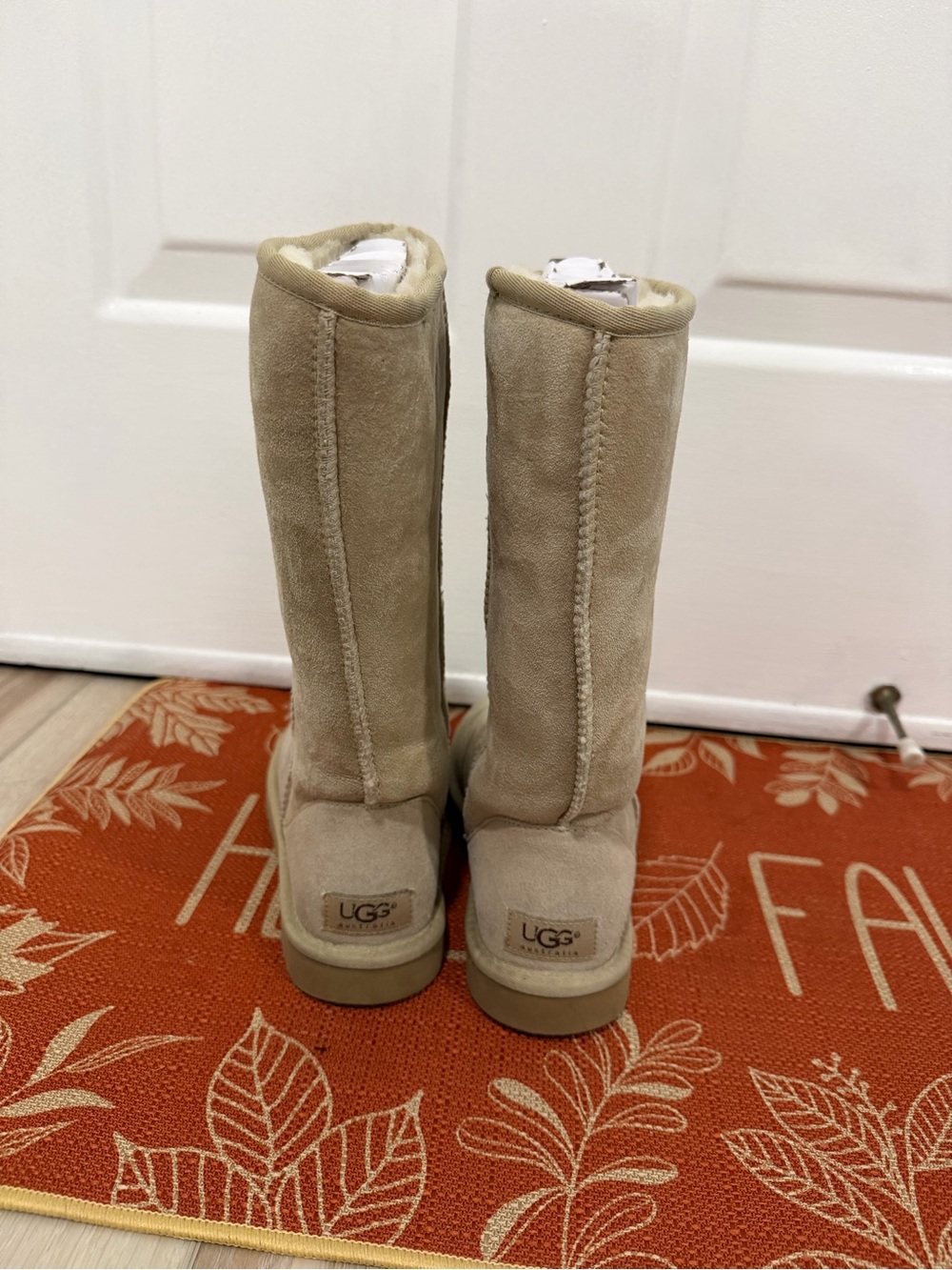 UGG Australia Classic Tall Shearling Boots - Light Tan Size 5